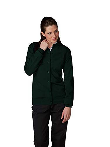 Averill's Sharper Uniforms Female Classic Jersey Crew Neck School Cardigan, Spruce Green, Youth Medium
