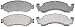 Raybestos SGD50M Service Grade Semi-Metallic Disc Brake Pad Set