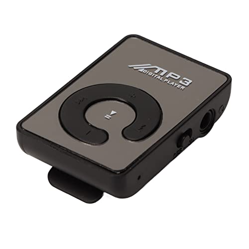 ASHATA Reproductor de MP3 con Clip Trasero, Reproductor de Música MP3 Portátil Ligero con Auriculares, Compatible con Tarjeta de Memoria de 8GB, Batería de Larga Duración, Reproductor