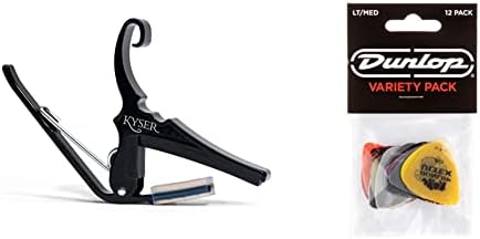 Kyser Quick-Change Capo for 6-string acoustic guitars, Black, KG6B