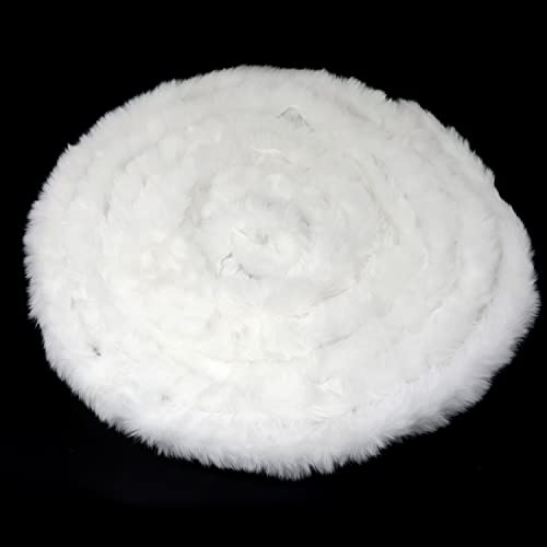 Honbay 5.47 Yards Christmas Faux Fur Ribbon Trim Soft Fluffy White Fabric Strips For Christmas Tree Decor Wreath Garland Bows Or Clothing Embellishment (2 Inches) #TOP11