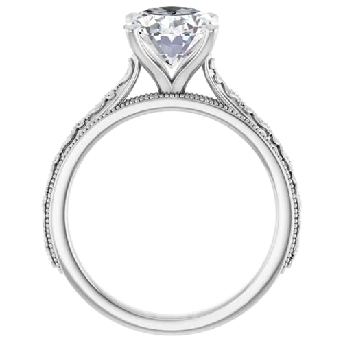 Oval Cut Lab Diamond Engagement Ring 4 Carats4