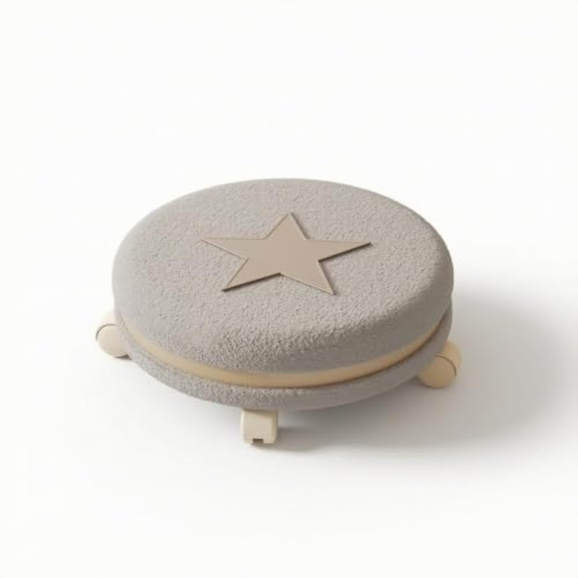 Removable Cover Low Rolling Stool with Backrest for Children