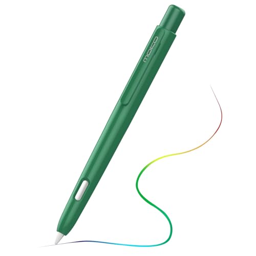 MoKo Holder Case Compatible with Apple Pencil 2nd Generation, Retractable Protective Apple Pencil Cover with Sturdy Clip, Hard PC Apple Pencil Case, Support Double-Tap,Midnight Green