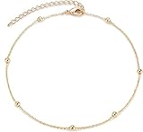 Gold Plated Ankle Bracelet Multilayer Anklets for Women Satellite, Circle, Butterfly, Teardrop, Oval