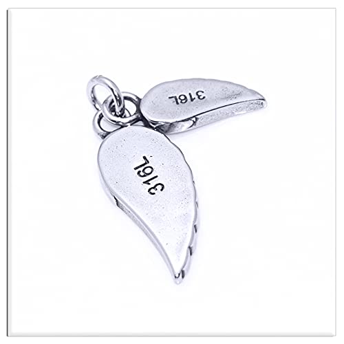 Xusamss Punk Jewelry Titanium Steel Angel Wings Pendant Necklace4
