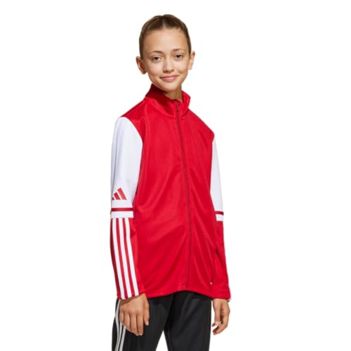 adidas Unisex-Kids Squadra 25 Training Soccer Jacket, Team Power Red/White, Large