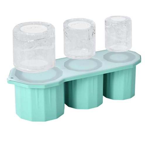 Yianyal Bonita bandeja para cubitos de hielo, cilindro de 20 a 40 onzas, molde para cubitos de hielo, bandeja de hielo de fácil liberación para refrigerador, helado, vasos