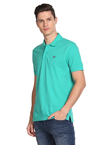 Image of Arrow Sport Solid Polo T-Shirt for Men - Regular Fit, Cotton Half Sleeves Mens Tshirt