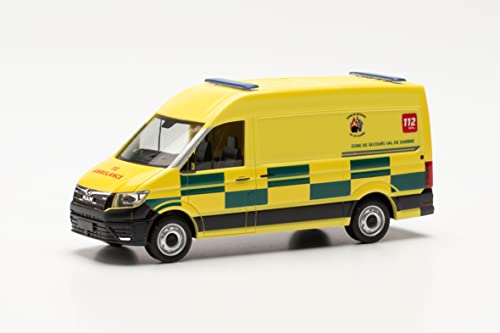 Véhicule ambulancier Belgique Man TGE Herpa modèle réduit de collection