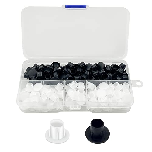 160 pièces 8mm Bouchons de Couverture de Trou de Forage Bouchons de Trou en Plastique Bouchons de Couverture de Perçage Bouchons de Couverture de Trou de Vis Ronds, pour Meubles Armoires de Cuisine Cover