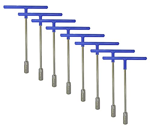 Inditrust 8Pcs Hex T-Socket T Spanner Set for Automobiles/Bike/Car Repair Tools Kit Socket Set (7mm to 14mm)(Pack of 8) Colour may vary