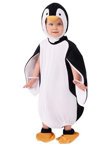 Spooktacular Creations Halloween Baby Penguin Costume, Toddler Unisex Animal Costume with Penguin Hood for Boys and Girls Halloween Cosplay Parties