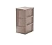 Produktbild Iris Ohyama, Design Schubladenschrank auf Rollen - Style Chest Round SCR-303 - plastik, taupe, 3 x 15 L, L39 x B29 x H61,5 cm