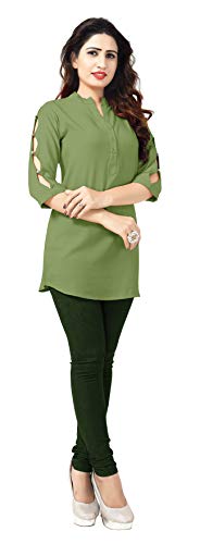 Image of Venisa Women's Regular fit Shirt (104-M Asparagus M)
