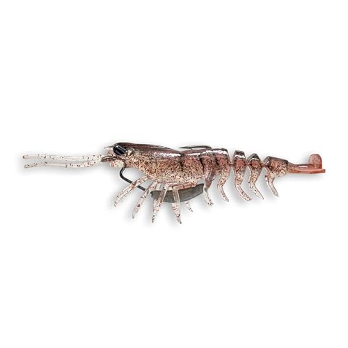 Savage Gear Manic Shrimp V2 Soft Plastic Fishing Bait 3in New Penny Realistic Contours Colors and Movement Durable Construction Weighted Ultra-Sharp Jig Hook