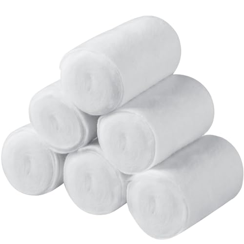 Nuanchu 6 Rolls Cast Padding Soft Individual Pack Padding Use with Plaster Cloth Gauze Bandage for...