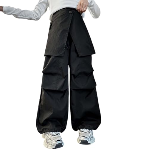 Cargo Pants for Girls Parachute Baggy Joggers Pants Kids Clothes with Pockets Parachute Pants Uniform Pants