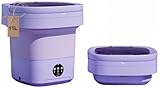 Portable washing machine,Mini Washer,11L upgraded large capacity foldable Washer.Deep cleaning of underwear, baby clothes and other small clothes.Suitable for apartments, dormitories, hotels.(Purple)