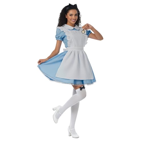 Fun Shack Alice Kostüm Damen - Halloween Kostüm Damen, Faschingskostüme, Karneval Kostum Frauen, L