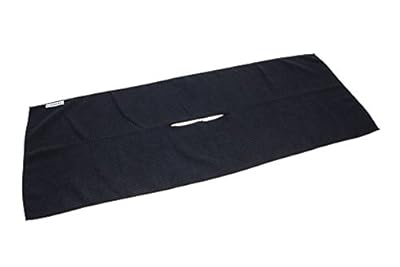 Center Cut Microfiber Golf Towel 16"x40" (Black) 