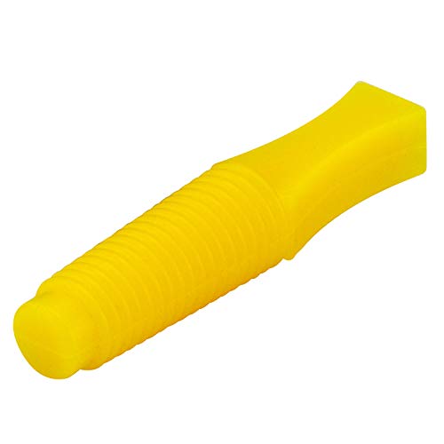 Caplugs UFP-SH Series UFP00406 - Ultrabake Silicone Flangeless Plugs - Powder Coating, Anodizing, Tapered Handle, Yellow Silicone, 0.380