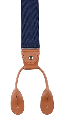 Image of Suspenders for Men Button End Adjustable Y-Back Elastic 47 Inches