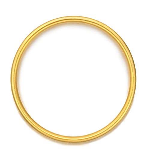 CHOW SANG SANG Cultural Blessings 999.9 24K Solid Gold Price-by-Weight Gold Matte Finished Slip-On Bangle for Women 92289K4