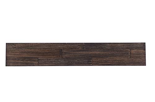mywoodwall Non-Toxic DIY Wood Wall Paneling Brushed Grain Collection, Timeless Design, 100% FSC Certified Real Wood, Peel/Press Easy Installation, Anthracite, 10.1 sqf (7 Panels - 35-7/16" x 5-7/8")