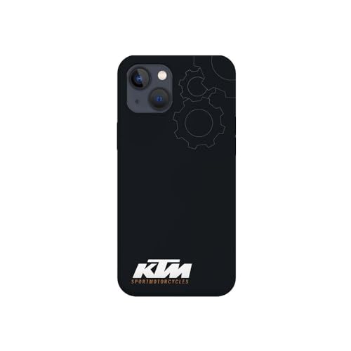 SUPER FABRIQUE Cover in silicone morbida trasparente per Apple iPhone stampata in Francia, Motocross (iPhone 13 Mini), CO KTM 03