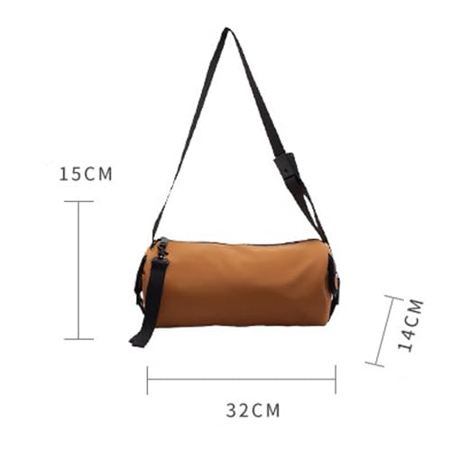 Crossbody Duffel Shoulder Purse Large Capacity Casual Sports Style Barrel Design Versatile Lightweight Travel Use3