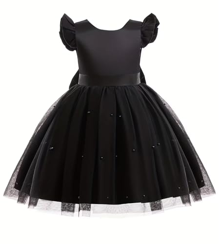 Image of TAGAS Girls Princess Party Dress | Mesh Layered Fit & Flare Frock for Girls | Pearl Embellished Tulle Dress | Birthday Dressess | Wedding Kids Fancy Frock (3-11 Years)
