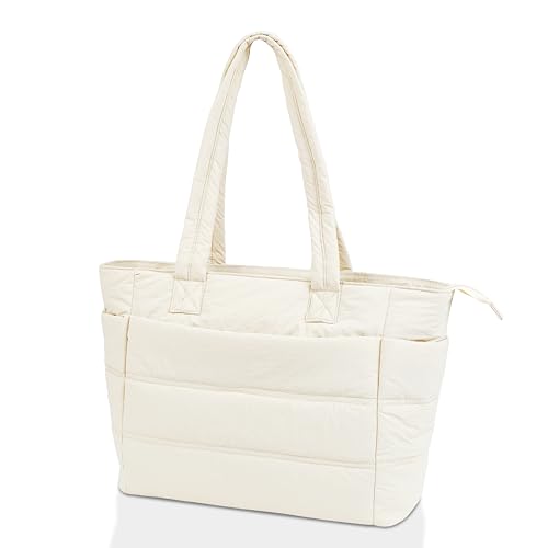 Image of Tote Bag for Women ,Travel Puffy Tote Bag For Women,Puffer Work Tote Handbag、Shoulder Bag Handbag for Travel, Work, Gym