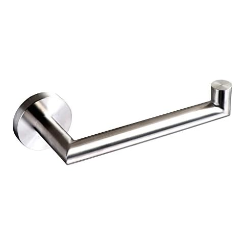 Ambrosya® | Exclusive toilet paper holder made of stainless steel | Bathroom Bathroom Holder Bracket Toilet Paper Holder Roll Holder Toilet Toilet Paper WC (Stainless Steel (Brushed)) Cover