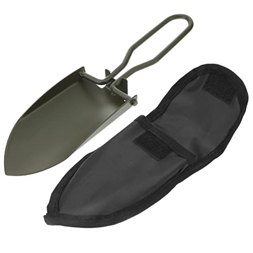 TOYANDONA Pala de Jardinería Plegable de Inoxidable con Bolsa de Almacenamiento Camping y Jardinería