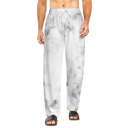 Pantalon de détente avec poches et taille S ajustable en tissu fluide pour femme