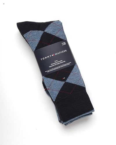 Tommy Hilfiger Mens Dress Socks - 5 Pairs Lightweight Comfort Fabric Reinforced Heel Crew Sock - Dress Socks for Men (7-12)2