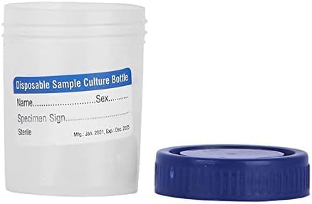 Urine Sample Collector Specimen Plastic Container Sterile 30ml (10 Pcs.) - Blue