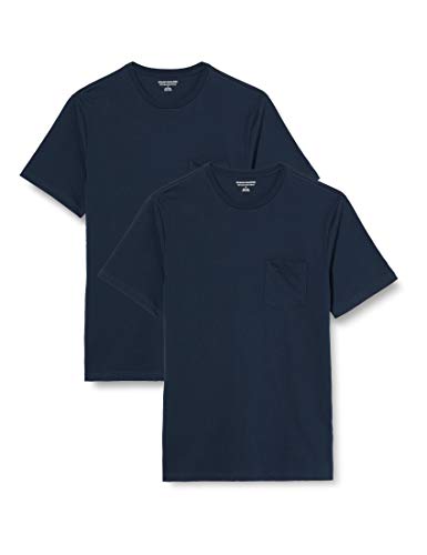 Image of Amazon Essentials Men's Short-Sleeve Crewneck Pocket T-Shirts, Pack of 2