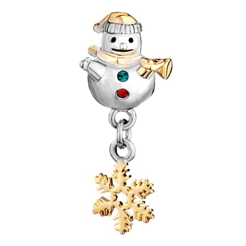Image of Christmas Holiday Season Charms for Pandora Bracelets New Snowflake Santa Claus Home Moose Gift Tree Candy Cane Snow Globe