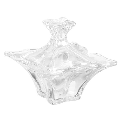 Vaso de vidrio para manicura con tapa para arte de uñas
