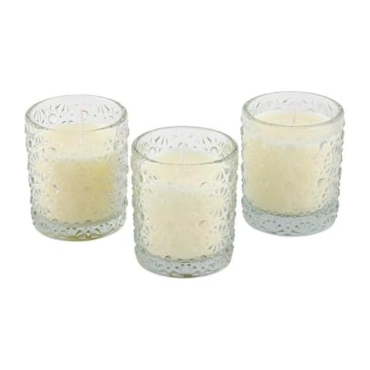 Trio Velas Aromatizada Decorativa Copo Vidro - Aroma Eucalípito e Sais Marinho
