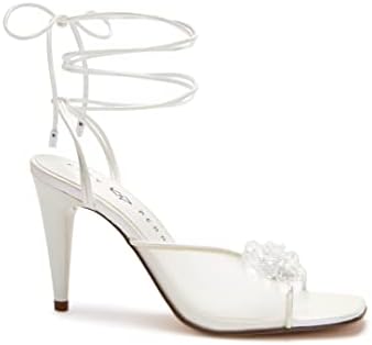 Katy Perry Women's The Vivvian Flower Sandal Heeled, Optic White, 6 | Image 5