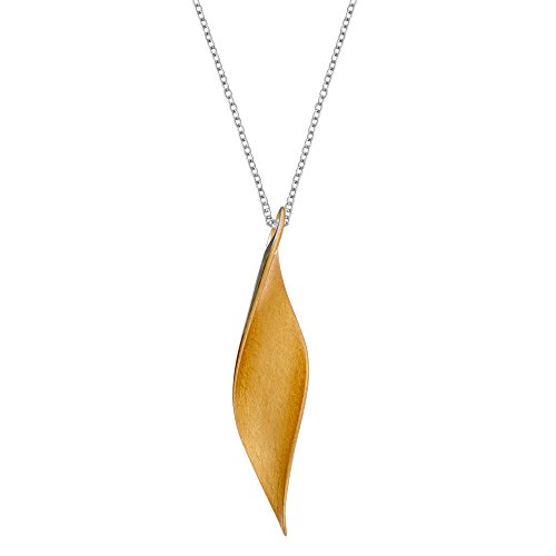 Collier torsadé en argent 925 doré à l'or fin pour femme élégante