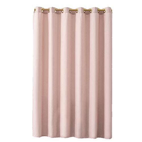Rideau de douche en tissu épaissi rose 120x200 haut de gamme pour baignoire