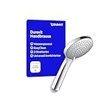 Duravit Universal Duschkopf, Duschbrause mit 3 Strahlarten (Rain, Intense, Soft),...