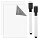 Ptwola 2 Stück Abwischbar Whiteboard Dry Erase Board Aufkleber 45,6 x 21,1 cm Kühlschrank Whiteboard Blatt Glatt Leerer Notizblock Abziehbare Tapete mit 2 Markern für Wand, Schreibtisch, Tür