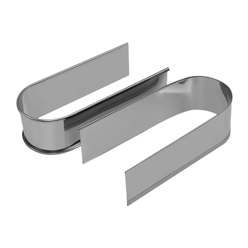 BRIGHTFUFU Professional Baking Tool Stainless Steel Cake Mold Oval Shape Easy to Demold Cle