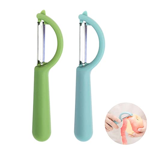 2 Stück Sparschäler, RosyFate Schäler, Schäler Streifen, Schäler Edelstahl, Schäler Gemüse, Schäler Keramik, Universalschäler Edelstahl, Universalschäler Set für Obst Gemüse