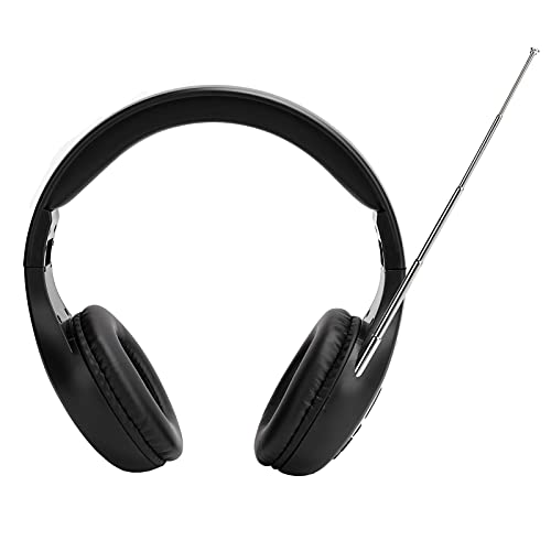 パーソナルFMラジオヘッドホン、3.5mmティーチングヘッドセット、外部アンテナマフラジオヘッドホン、ウォーキング、ジョギング、日常業務用のLCDスクリーン付き